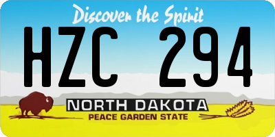ND license plate HZC294