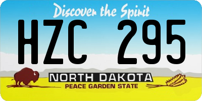 ND license plate HZC295