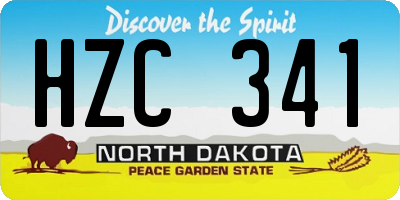 ND license plate HZC341