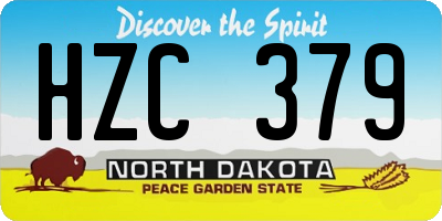 ND license plate HZC379