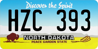 ND license plate HZC393