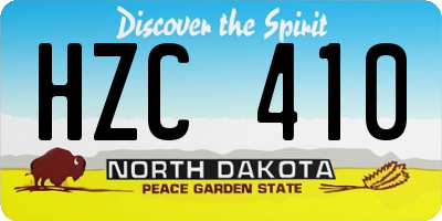 ND license plate HZC410