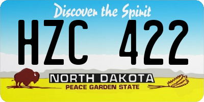 ND license plate HZC422