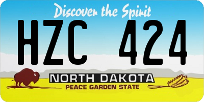 ND license plate HZC424