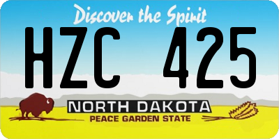 ND license plate HZC425