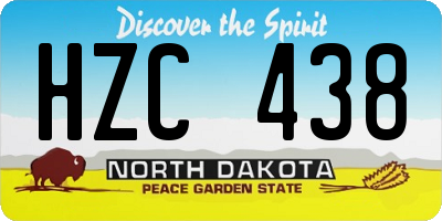 ND license plate HZC438