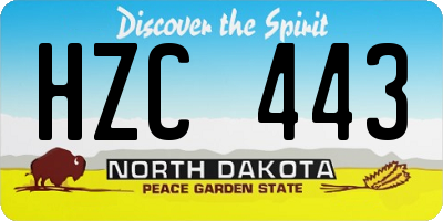 ND license plate HZC443