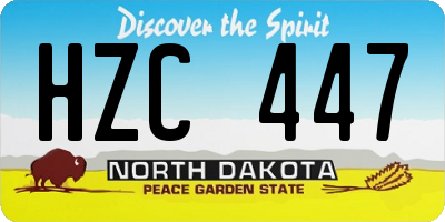 ND license plate HZC447