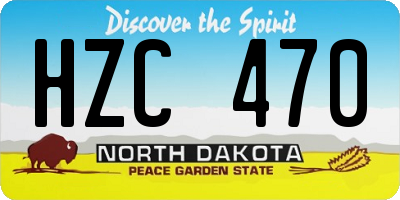 ND license plate HZC470