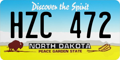 ND license plate HZC472