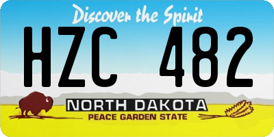 ND license plate HZC482