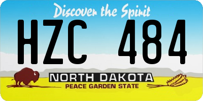 ND license plate HZC484