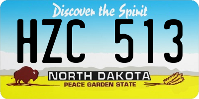 ND license plate HZC513