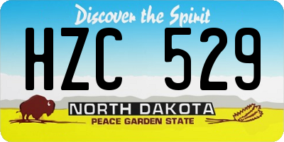 ND license plate HZC529