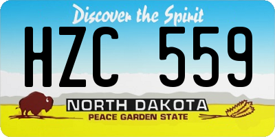 ND license plate HZC559