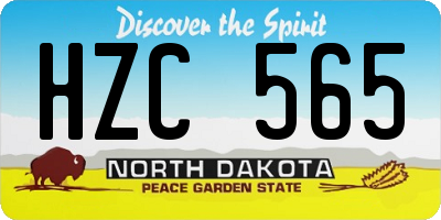 ND license plate HZC565