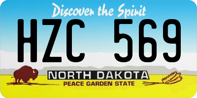 ND license plate HZC569