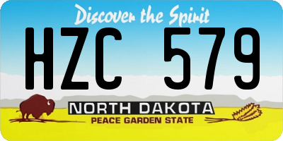 ND license plate HZC579