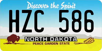 ND license plate HZC586