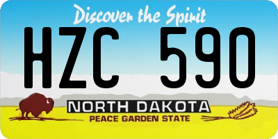 ND license plate HZC590