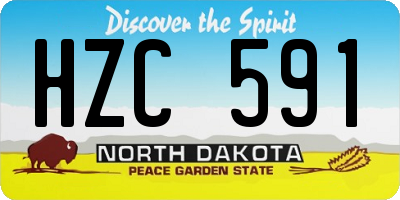 ND license plate HZC591