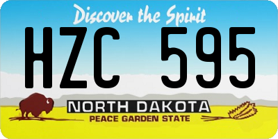 ND license plate HZC595
