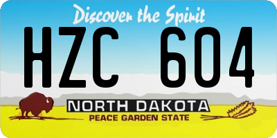 ND license plate HZC604