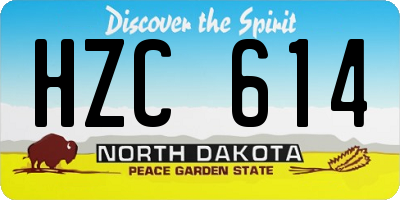 ND license plate HZC614