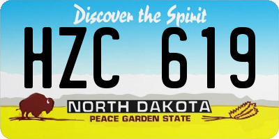 ND license plate HZC619