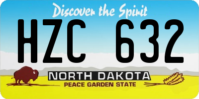 ND license plate HZC632