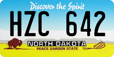 ND license plate HZC642