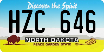 ND license plate HZC646