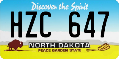 ND license plate HZC647