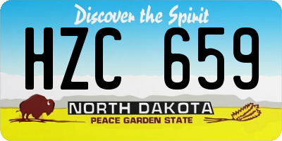 ND license plate HZC659