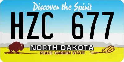 ND license plate HZC677