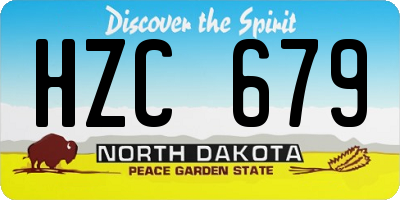 ND license plate HZC679