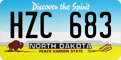 ND license plate HZC683