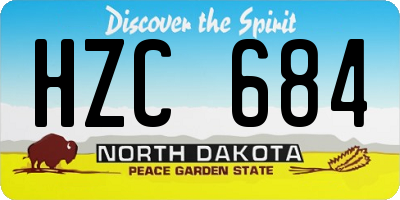 ND license plate HZC684