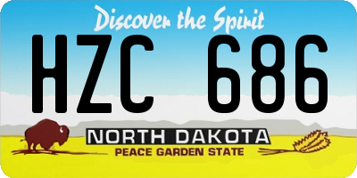 ND license plate HZC686