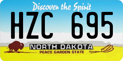 ND license plate HZC695