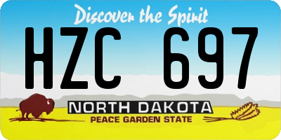 ND license plate HZC697