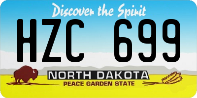 ND license plate HZC699