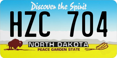 ND license plate HZC704