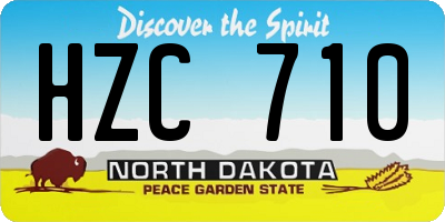 ND license plate HZC710