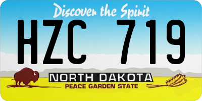 ND license plate HZC719