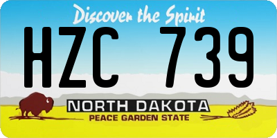 ND license plate HZC739