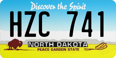 ND license plate HZC741