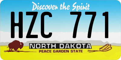 ND license plate HZC771