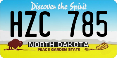 ND license plate HZC785
