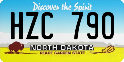 ND license plate HZC790